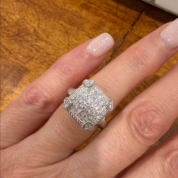 Judith Ripka Jewelry - Judith Ripka Sterling Silver and Diamonique Pave Ring